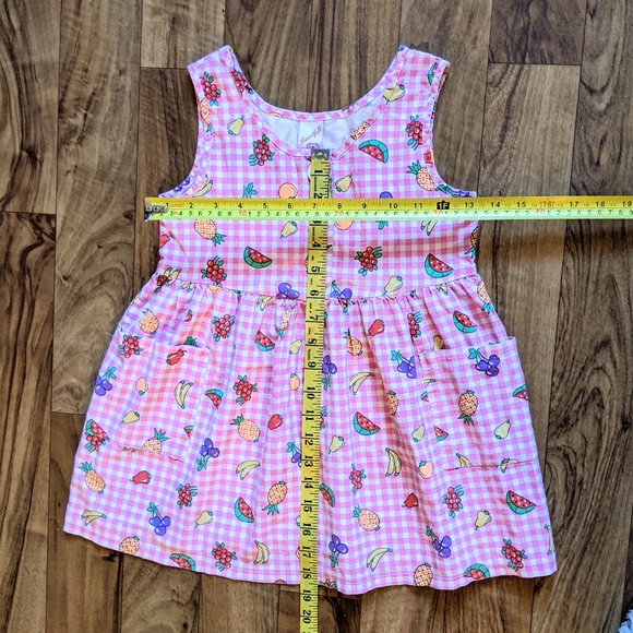 Vintage Pink Gingham and Fruit Dress Heartfelt - Picture 4 of 7